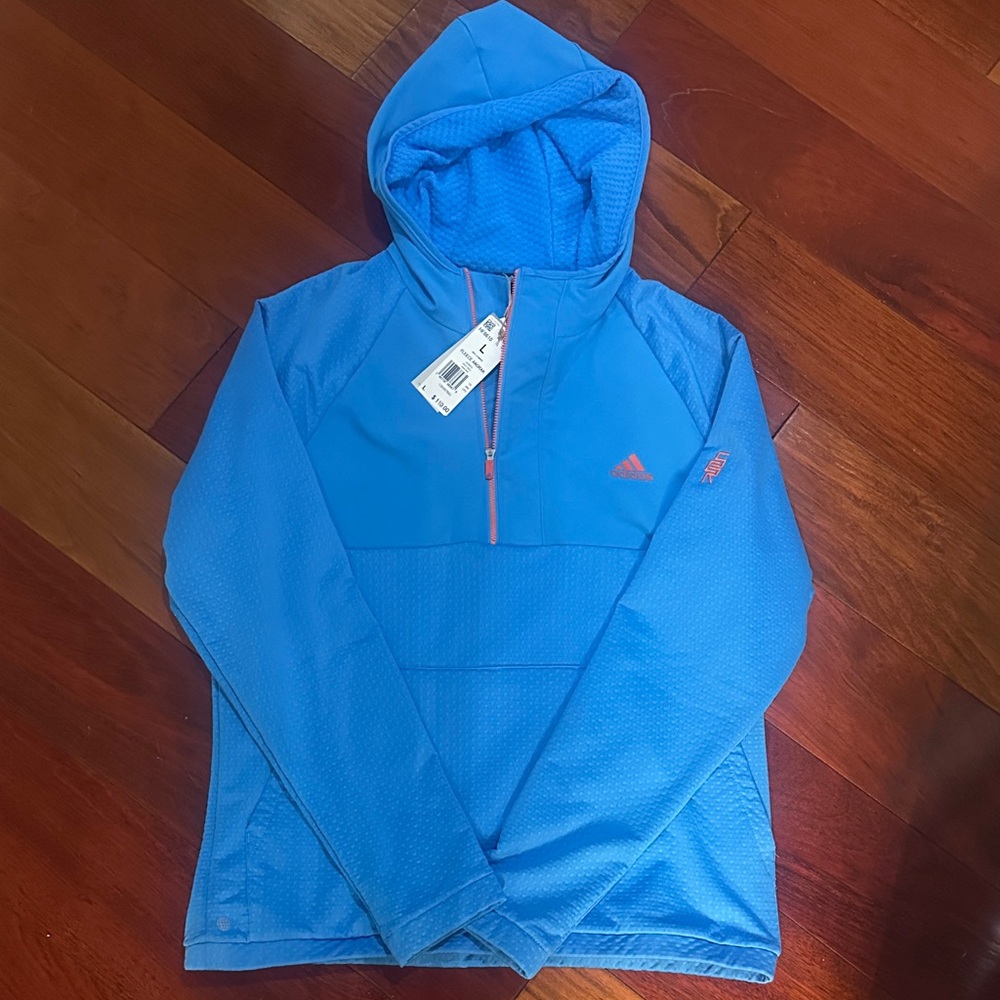 Adidas Vibrant Blue Hooded Anorak Jacket